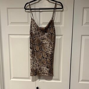 Princess Polly Brown Snake Print Mini Dress